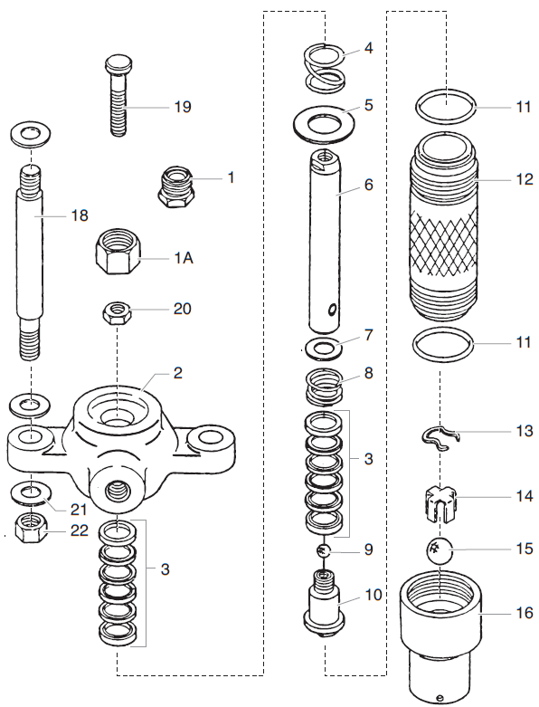 Commander 155-559 Fluid Pump Assembly Parts Commander 155-559 Fluid Pump Assembly Parts